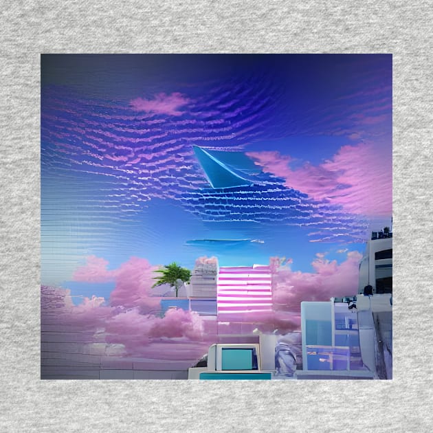 Urban Vaporwave Inspired City with Aesthetic Skybox by Mihadom